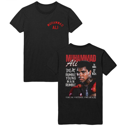 Muhammad Ali - Rumble Young Man - American Classics - Solid Black Adult Short Sleeve T-Shirt