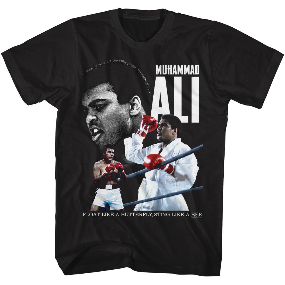 Muhammad Ali - Triple Ali - American Classics - Solid Black Adult Short Sleeve T-Shirt
