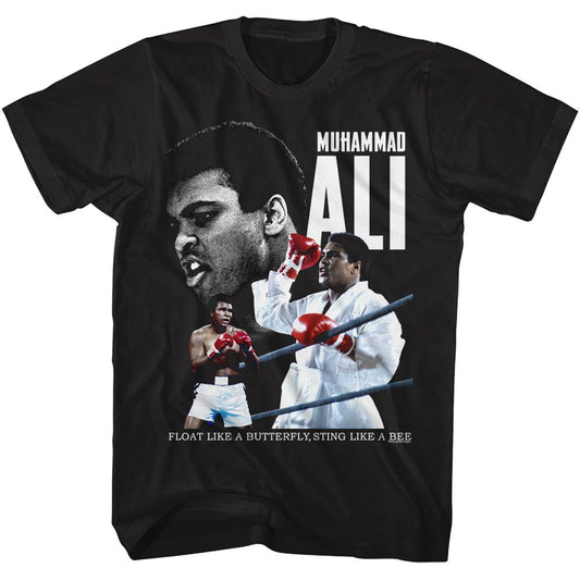 Muhammad Ali - Triple Ali - American Classics - Solid Black Adult Short Sleeve T-Shirt