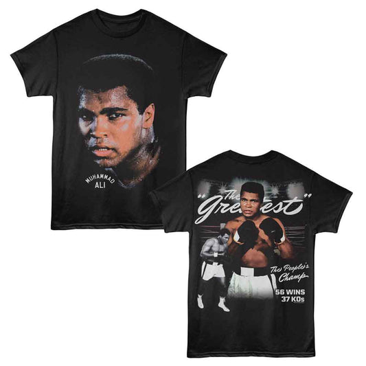 Muhammad Ali - The Greatest - American Classics - Black Solid Adult Short Sleeve T-Shirt