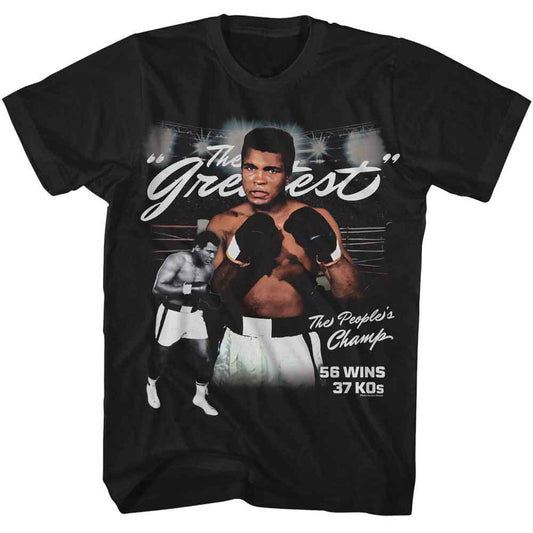 Muhammad Ali - The Greatest - American Classics - Black Solid Adult Short Sleeve T-Shirt Style001