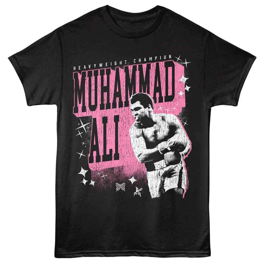 Muhammad Ali - Heavyweight - American Classics - Front Print Black Adult Short Sleeve T-Shirt