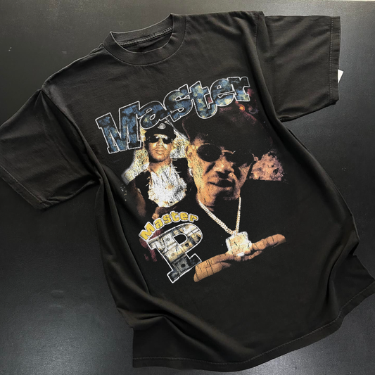 '99 THE LAST DON RARE MASTER P HEAVYWEIGHT WASHED BLACK T-SHIRT