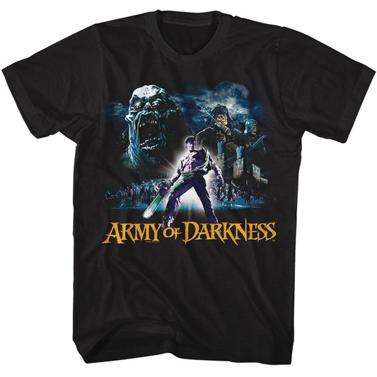 Army Of Darkness - Night Sky - American Classics - Solid Black Adult Short Sleeve T-Shirt