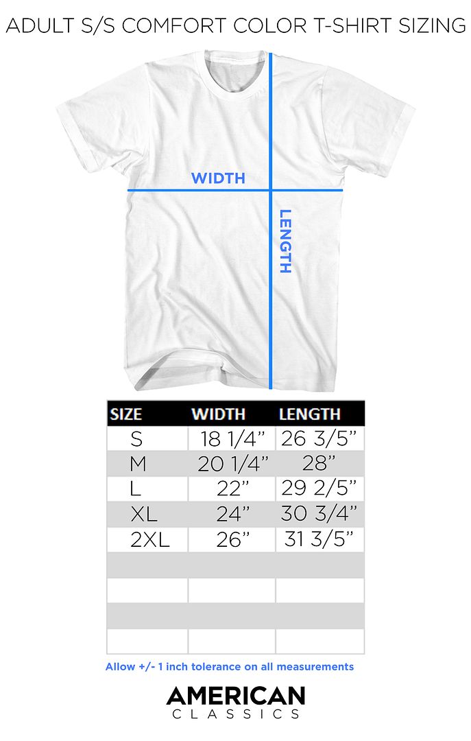 Jaws Poster Blue Officially Licensed Adult Short Sleeve Comfort Color T-Shirt