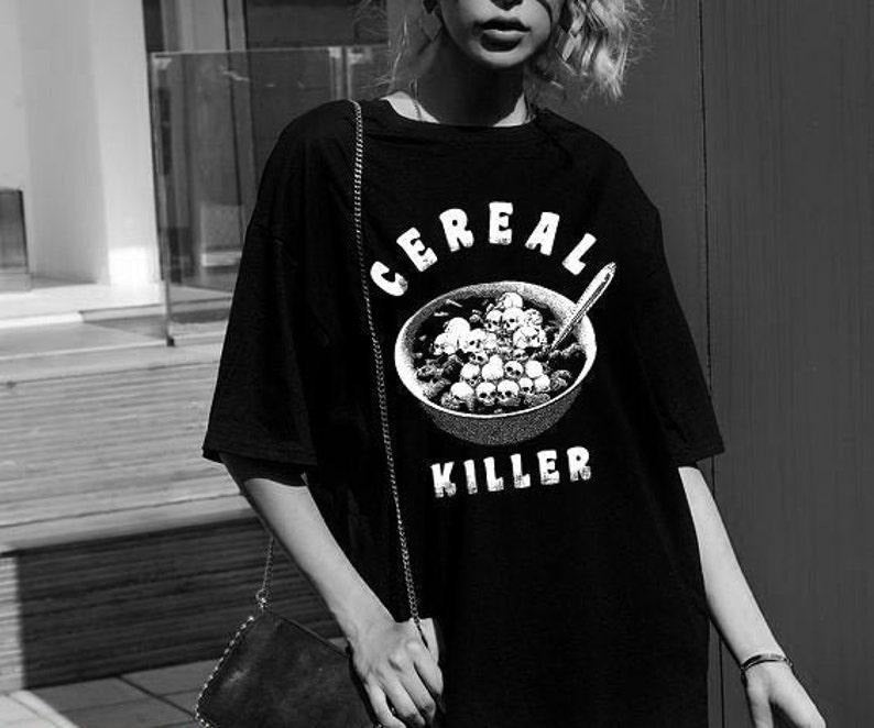 Alternative Nu Goth Clothing - Grunge Cereal Killer Funny Unisex Graphic  T-shirt, sweater and Hoodie