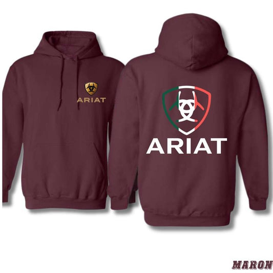 Ariat Hoodie - Italian-Inspired Logo Design Celebrating Western Heritage, Perfect for Ariat Fans and Unique Style, Cozy Fit - Menswear, Tops