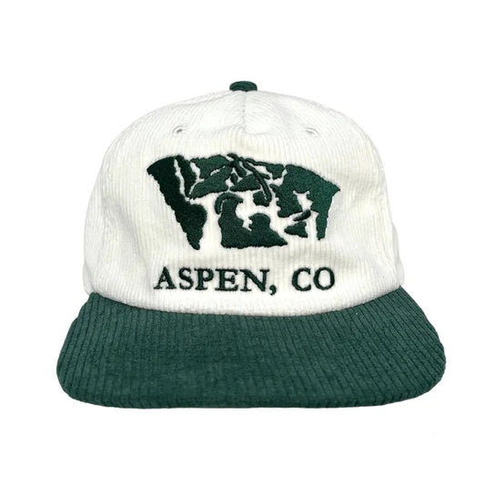 Aspen-Vintage Design Hat - Adjustable Corduroy Snapback, Gift for dad, Gift for him unisex hat