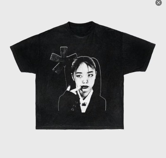 Attitude Tee,Black version graphic, men, women, unisex, y2k, fashion, streetwear, 100% cotton, screen print, crew neck, short sleeve, t-shirt, opium