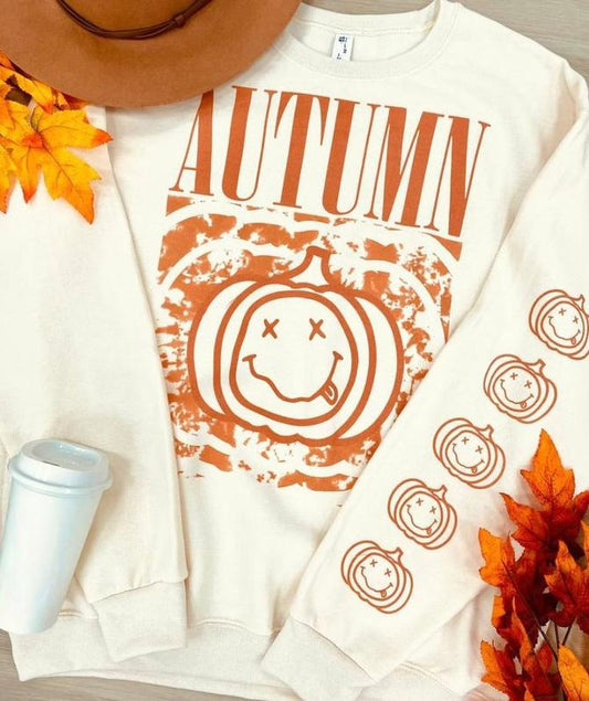 Autumn Sweatshirt, Pumpkin Crewneck, Retro Fall Pumpkin Sweatshirt, Fall Sweatshirt, Vintage Autumn Shirt, Fall Vibes, Fall Crewneck Womens Halloween Shirt