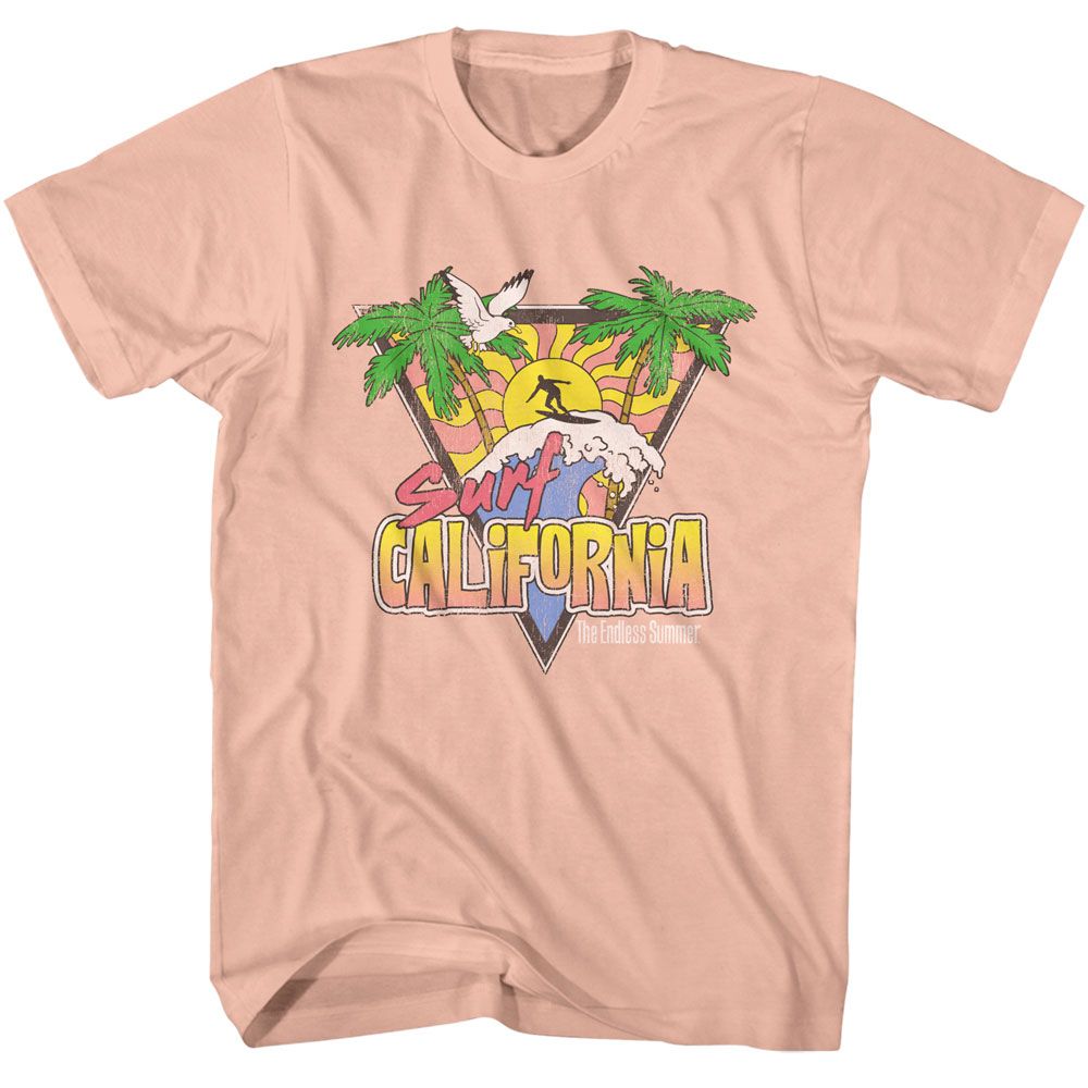 Bruce Brown Films - Surf California - American Classics - Solid Orange Adult Short Sleeve T-Shirt