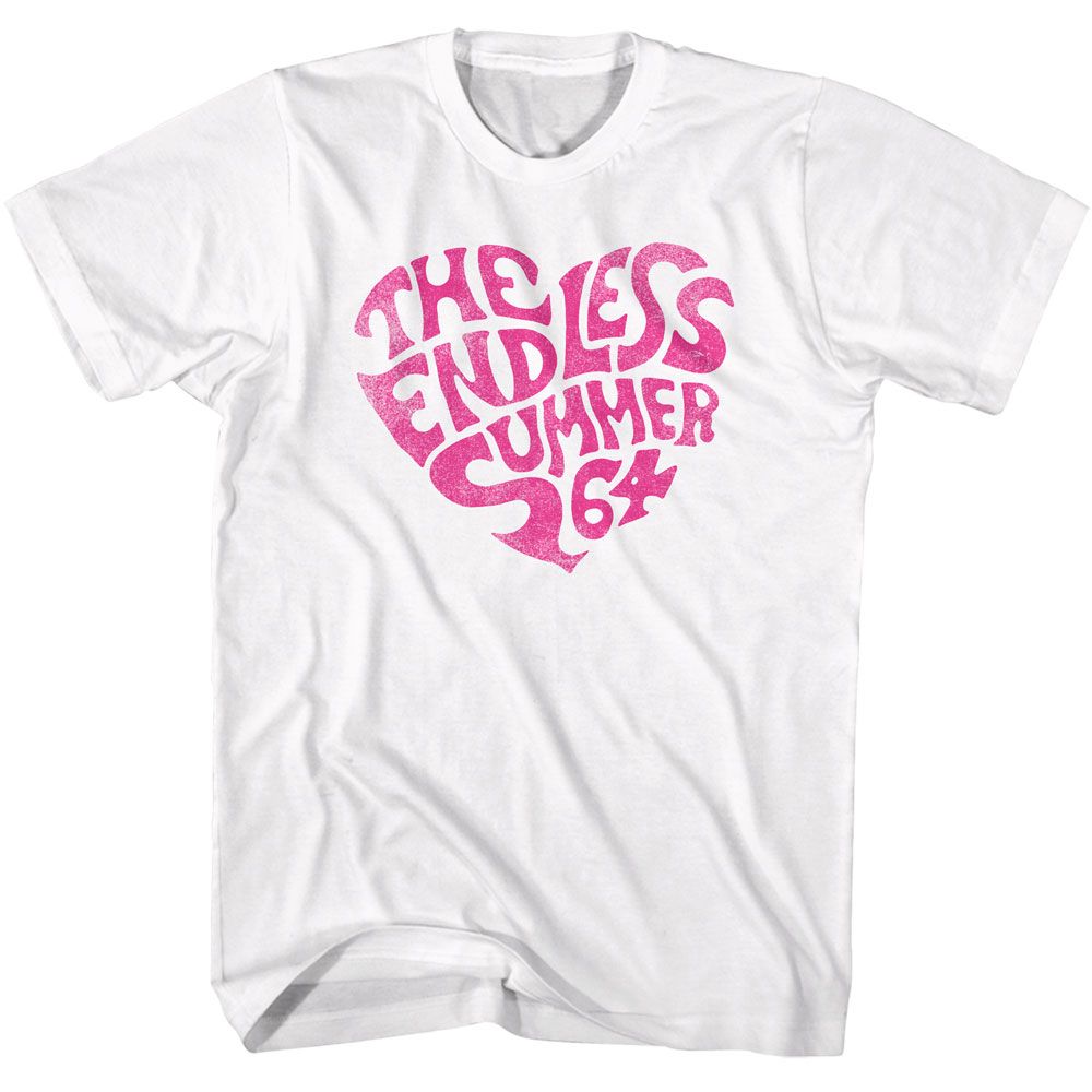 Bruce Brown Films - Endless Summer Heart - American Classics - Solid White Adult Short Sleeve T-Shirt