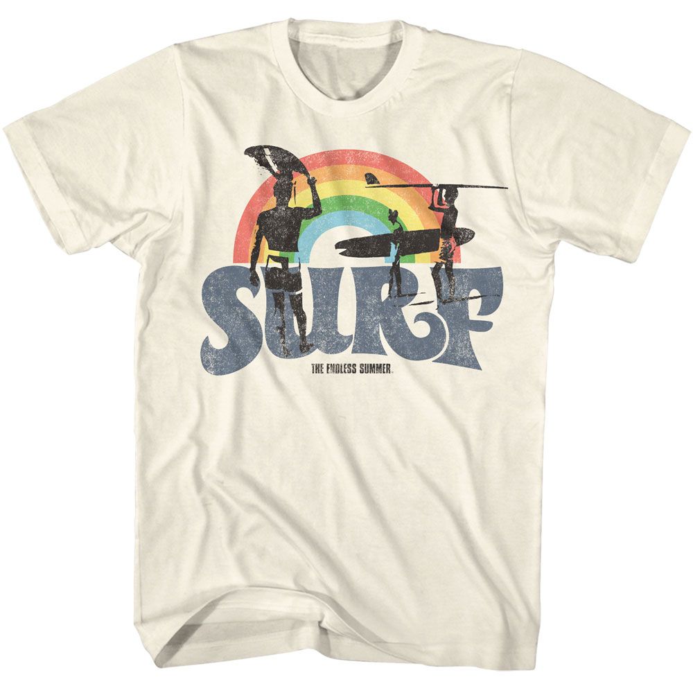 Bruce Brown Films - Surf Rainbow - American Classics - Solid Off-White Adult Short Sleeve T-Shirt
