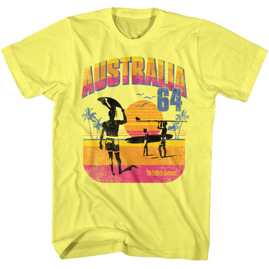 Bruce Brown Films - Australia 64 - American Classics - Heather Yellow Adult Short Sleeve T-Shirt