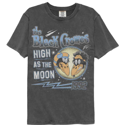 Black Crowes - The High As The Moon Space - American Classics - Gray Solid Adult Short Sleeve Comfort Color T-Shirt