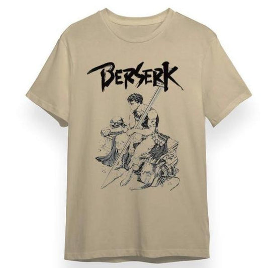 BERSERK GUTS JOURNEY TEE, Vintage Shirt, Manga Washed T-shirt Menswear Top Underwear Tshirt