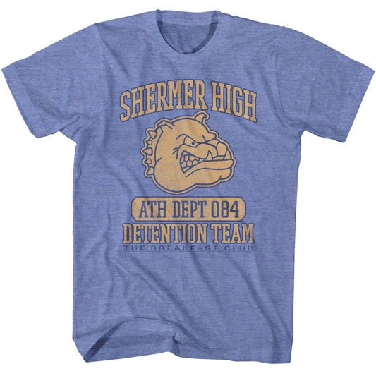 Breakfast Club - Sherman High Detention - American Classics - Heather Blue Adult Short Sleeve T-Shirt