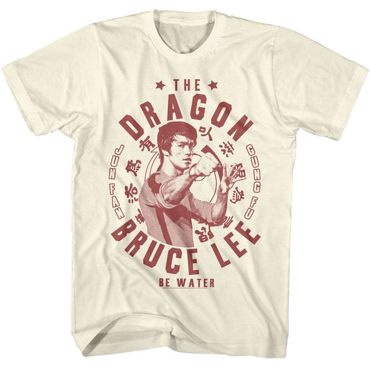 Bruce Lee - The Dragon Gung Fu - American Classics - Solid Off-White Adult Short Sleeve T-Shirt