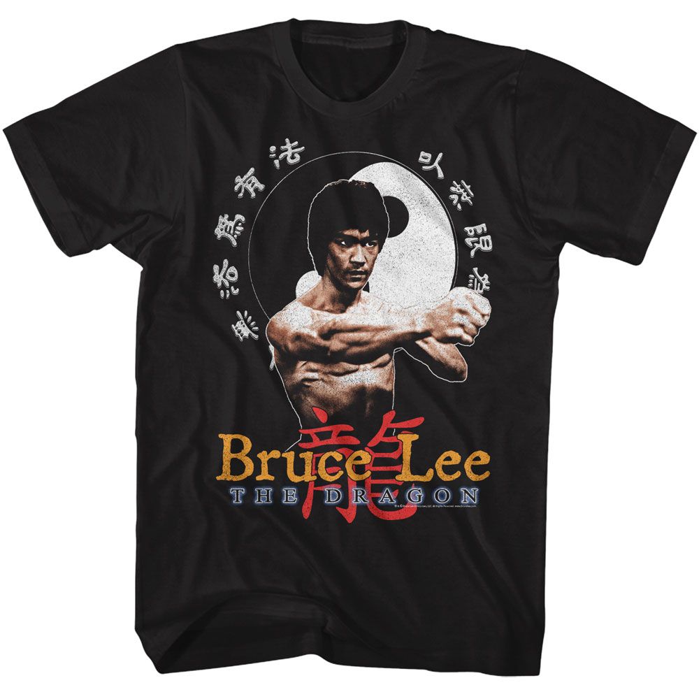 Bruce Lee - The Dragon - American Classics - Solid Black Adult Short Sleeve T-Shirt