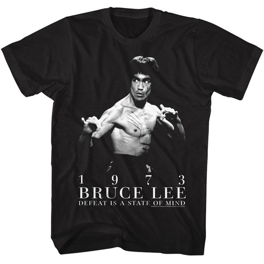 Bruce Lee - State Of Mind - American Classics - Solid Black Adult Short Sleeve T-Shirt