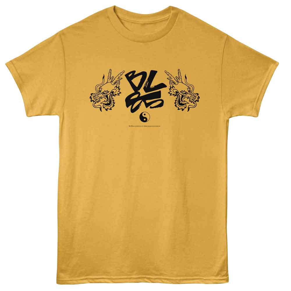 Bruce Lee - 85th Anniversary Banner - American Classics - Orange Front Print Adult Short Sleeve T-Shirt