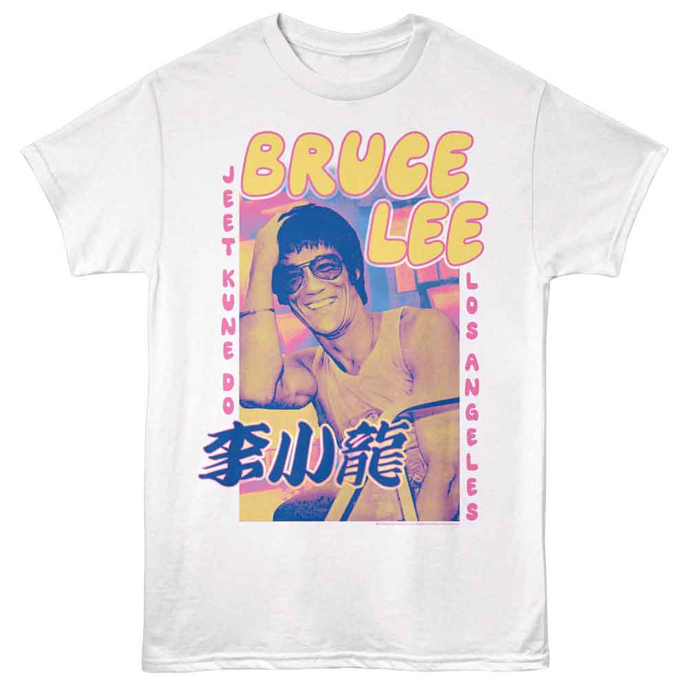 Bruce Lee - Fun Colors - American Classics - White Adult Short Sleeve T-Shirt