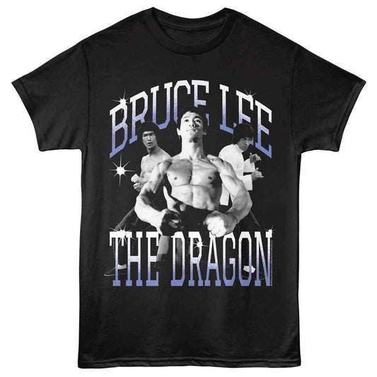 Bruce Lee - The Dragon - American Classics - Black Adult Short Sleeve T-Shirt