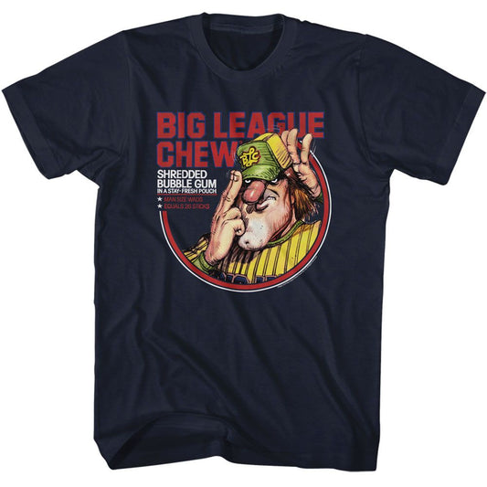 Big League Chew - Pitcher Fresh Pouch Circle - American Classics - Solid Blue Adult Short Sleeve T-Shirt