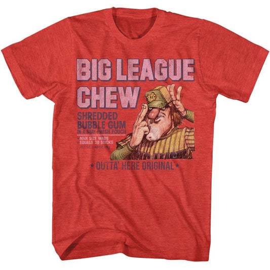 Big League Chew - Washed Pitcher - American Classics - Heather Red Adult Short Sleeve T-Shirt