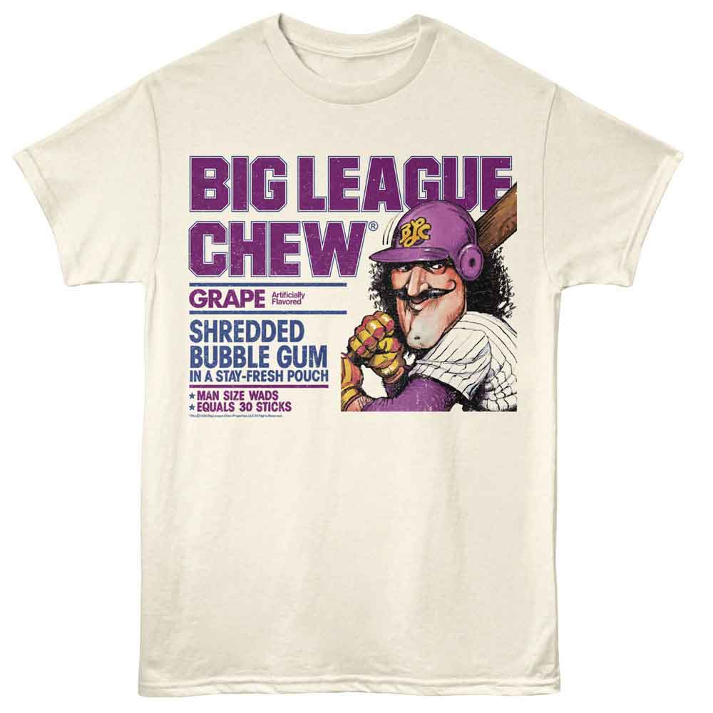 Big League Chew - Vintage Grape - American Classics - Off-White Solid Adult Short Sleeve T-Shirt