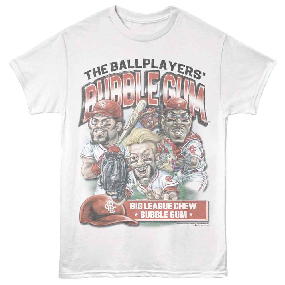 Big League Chew - Ballplayers Gum Team - American Classics - White Adult Short Sleeve T-Shirt Style001