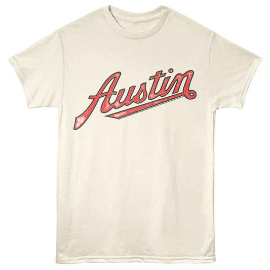 British Motor Heritage - Austin Script Logo - American Classics - Natural Adult Short Sleeve T-Shirt