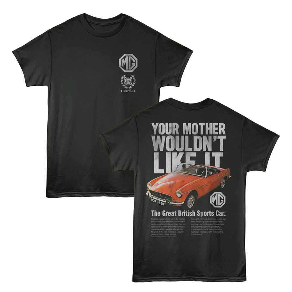 British Motor Heritage - Your Mother Mg - American Classics - Smoke 2-Sided Adult Short Sleeve T-Shirt