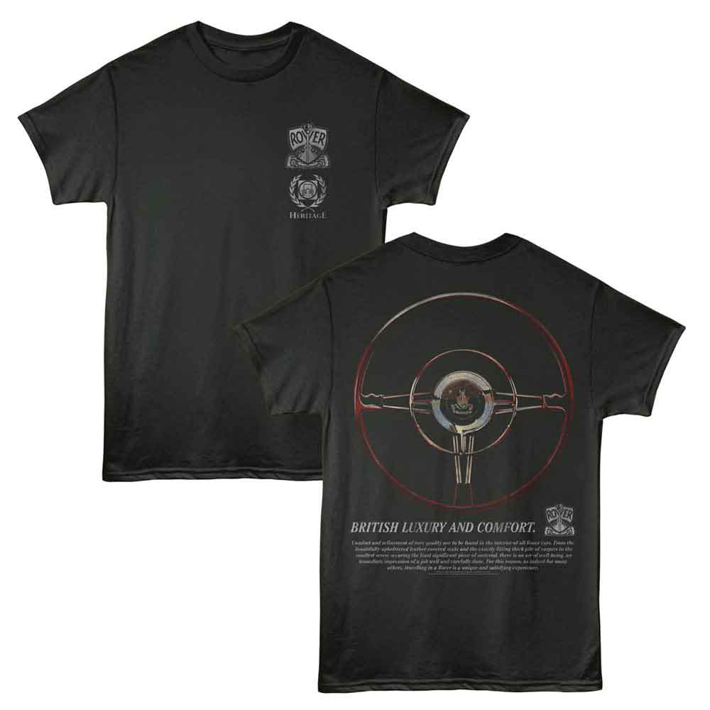 British Motor Heritage - Rover Wheel - American Classics - Smoke 2-Sided Adult Short Sleeve T-Shirt