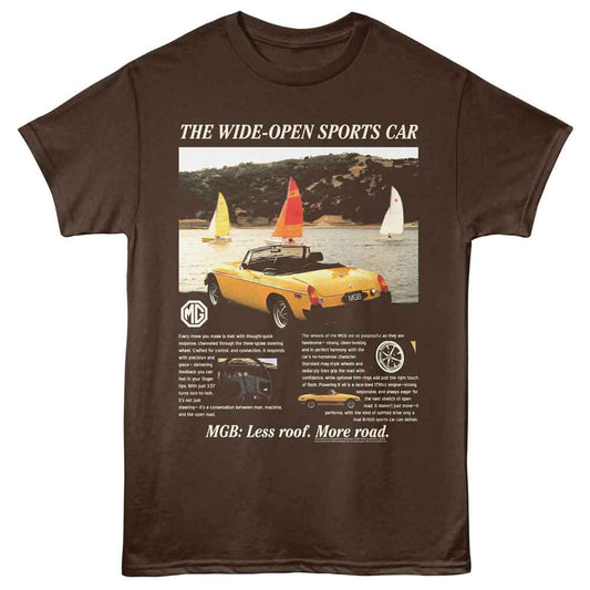 British Motor Heritage - Less Roof More Road - American Classics - Dark Chocolate Adult Short Sleeve T-Shirt