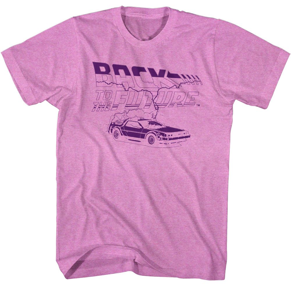 Back To The Future - Future Purple - American Classics - Heather Purple Adult Short Sleeve T-Shirt