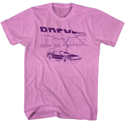 Back To The Future - Future Purple - American Classics - Heather Purple Adult Short Sleeve T-Shirt