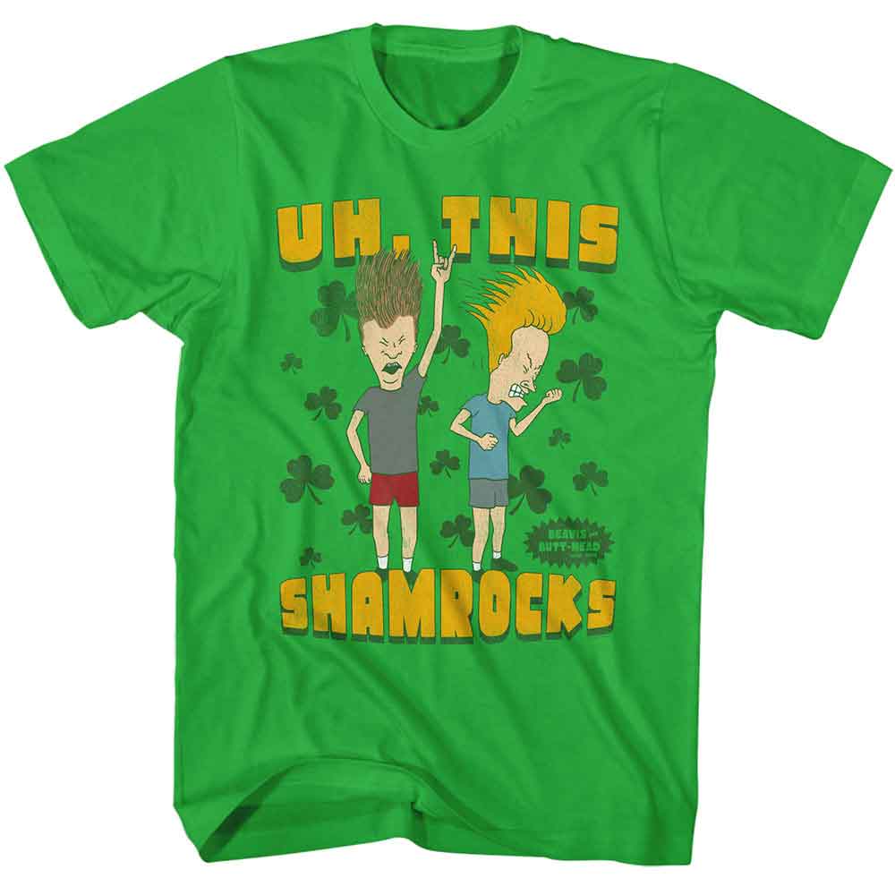 Beavis And Butthead - This Shamrocks - American Classics - Solid Green Adult Short Sleeve T-Shirt