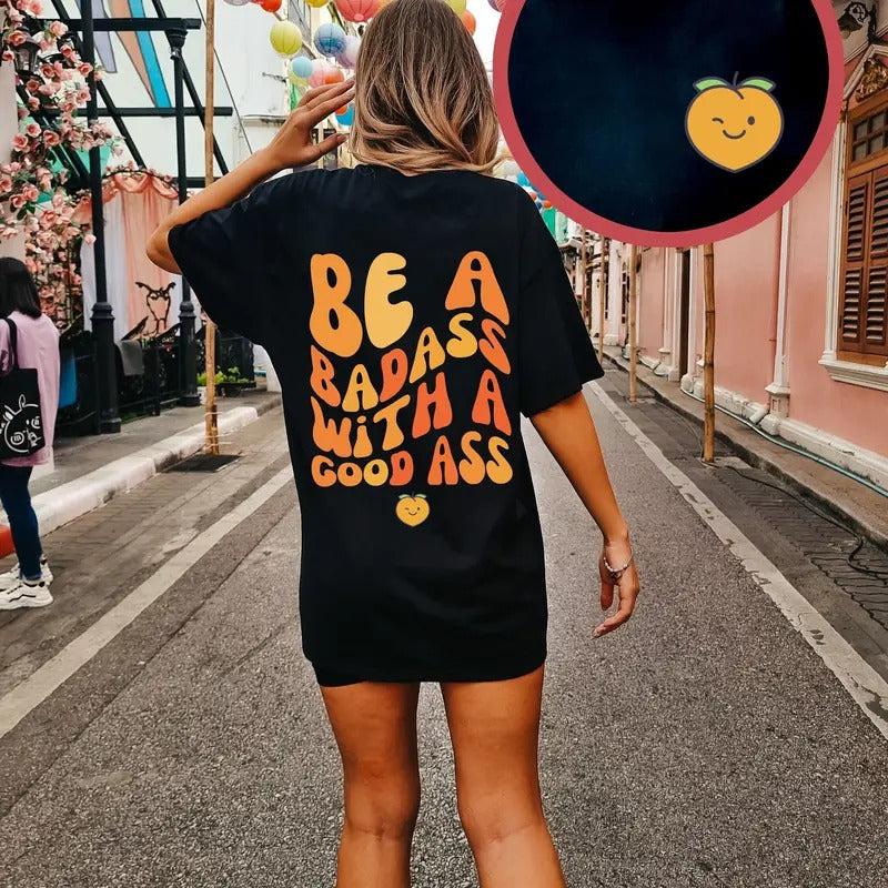 Be A Badass With A Good Ass Pump Cover Gym Pump Cover Funny Gym Shirt Cute Gym Pump Cover Girl Gym Shirt Gym Gift Gym Rat Shirt Cotton Womenswear Sweater