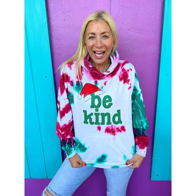 Be Kind Santa Hat Hoodie