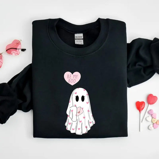 Be My Boo Sweatshirt, Ghost Sweater, Valentines Day Sweatshirt, XOXO Sweatshirt,  Women Valentines Day Sweatshirt