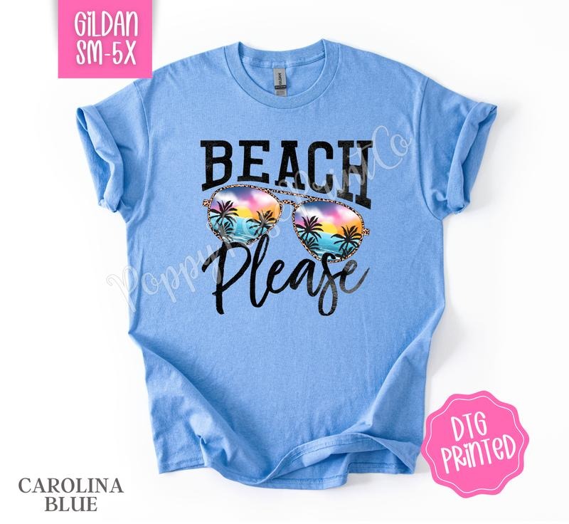 Beach Please Gildan Tshirt , Summer Tee, Cute Women's Shirt, Gift For Her