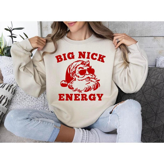 Big Nick Energy Sweatshirt, Funny Christmas Shirt,Very Merry Christmas Party Shirt