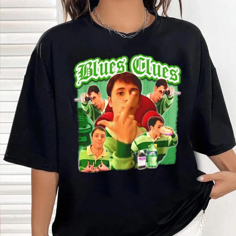 Blues Clues Gangster Funny Meme Shirt Casual Unisex Trendy Style