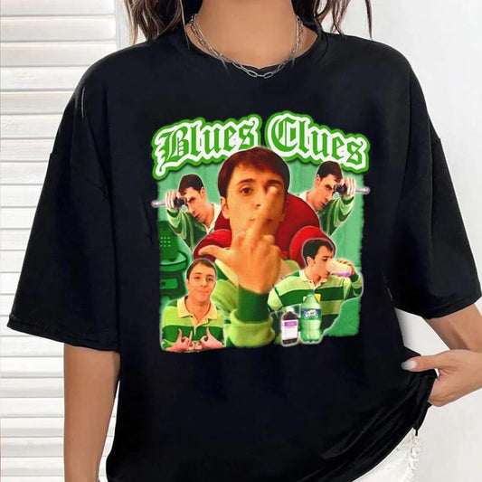 Blues Clues Gangster Funny Meme Shirt Casual Unisex Trendy Style