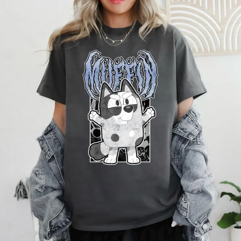Bluey Muffin Metal Shirt, Bluey Sweatshirt, Muffin Shirt, Funny Bluey Shirt, Muffin T-Shirt, Days of School Shirt, Cartoon Tee