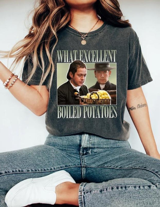 Boiled Potatoes Funny Meme T-Shirt, Pride and Prejudice Tee, Fitzwilliam Darcy Shirt, Bennett Dole Shirt, Movie Graphic Teestyle{n002}2
