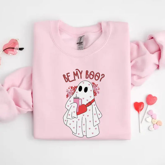 Boo Jee Valentines Day Sweatshirt, Be My Boo Sweatshirt, Ghost Sweater, Valentines Day Hoodie, XOXO Sweatshirt, Women Valentines Day Sweatshirt, Heart Sweatshirt, Love Ghost, Funny Ghostface Tee, Funny Valentines Tee, Hodie and Sweater, T-Shirt