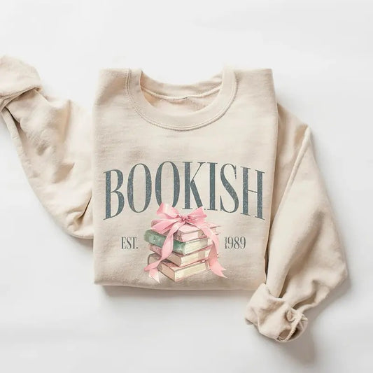 Bookish Sweatshirt, Coquette Book Lover Shirt, Bookish Tee, Book Pink Bow Shirt, Gift for Book Lover, Bookworm Sweatshirt, Coquette Aesthetic Reading Shirt