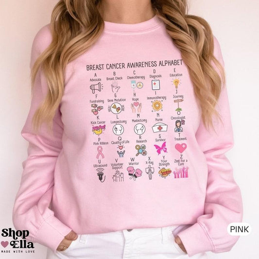 Breast Cancer Awareness Support Sweatshirt Personalized Motivational Warrior Gift Cancer Fighter Team Sweater Family Wife Survivor  T-shirt, sweater and Hoodie